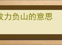 蚊力负山的意思