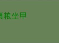 裹粮坐甲