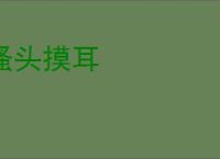 搔头摸耳