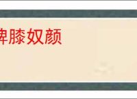 婢膝奴颜