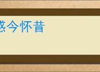 感今怀昔