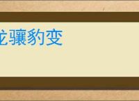 龙骧豹变