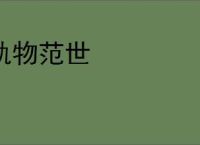 轨物范世