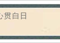 心贯白日