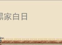 黑家白日