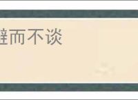 避而不谈