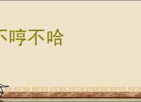 不哼不哈