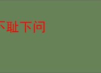 不耻下问