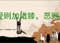 爱则加诸膝，恶则坠诸渊