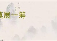 莫展一筹