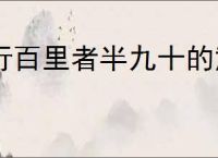 行百里者半九十的意思