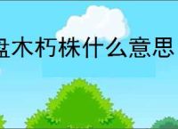 盘木朽株什么意思