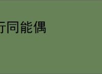 行同能偶