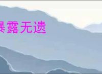 暴露无遗
