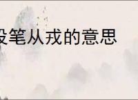 投笔从戎的意思