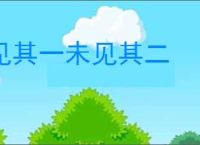 见其一未见其二