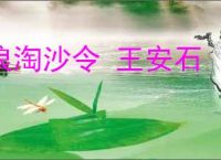 浪淘沙令 王安石
