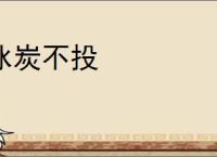 冰炭不投