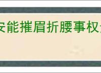 安能摧眉折腰事权贵