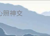 心照神交
