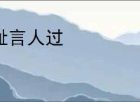 耻言人过