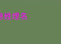 隐姓埋名