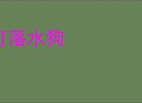 打落水狗