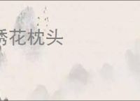 绣花枕头