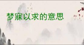 梦寐以求的意思