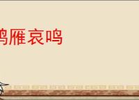 鸿雁哀鸣