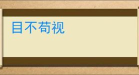 目不苟视