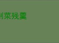 剩菜残羹