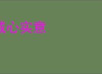 诚心实意