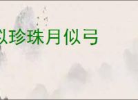 似珍珠月似弓