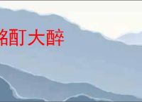 酩酊大醉