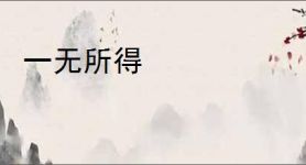 一无所得