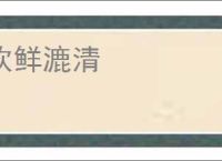 炊鲜漉清