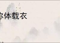称体载衣