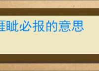 睚眦必报的意思