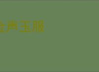 金声玉服