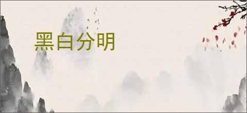 黑白分明