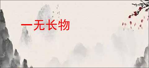 一无长物