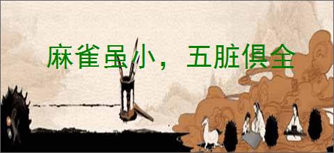 麻雀虽小，五脏俱全