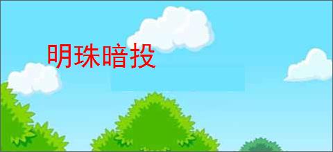 明珠暗投