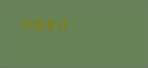 今是昔非