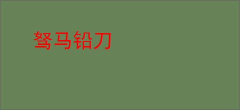 驽马铅刀