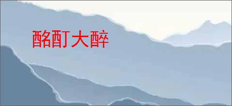 酩酊大醉