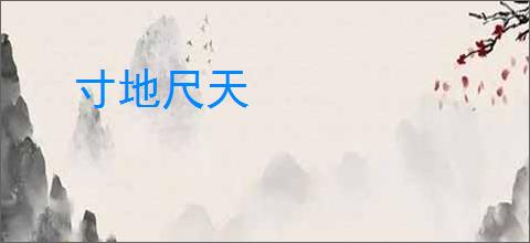 寸地尺天