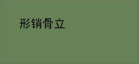 形销骨立