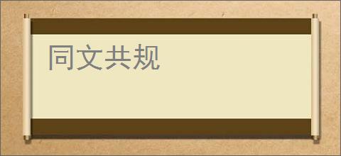 同文共规